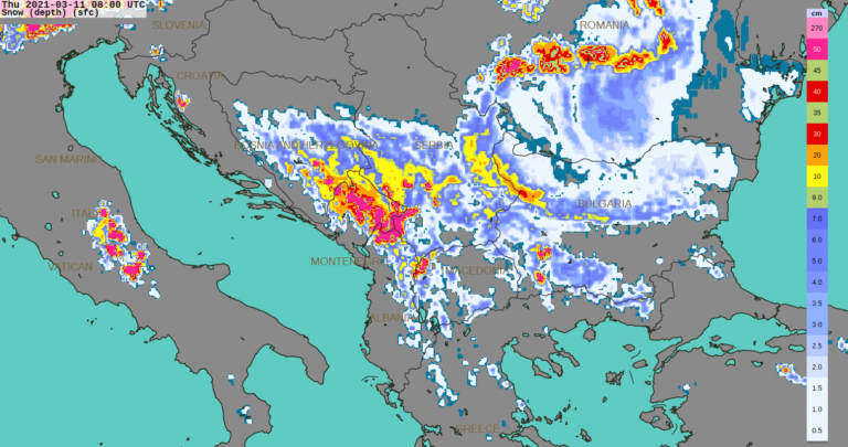 От "Метео Балканс" огласиха къде в България ще натрупа 13 см сняг във вторник КАРТИ
