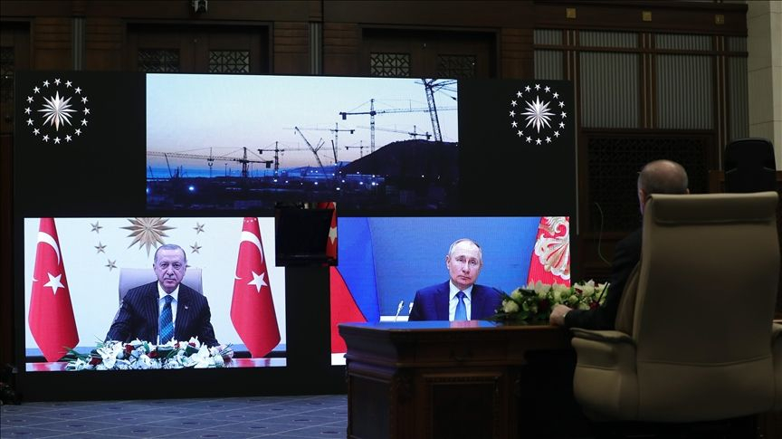 Путин и Ердоган във видеоконферентна връзка за АЕЦ - Аккую