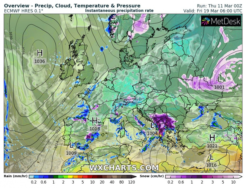 Meteo Balkans: Мощен циклон носи дъжд, сняг и гръмотевици, ето кога ще ни удари КАРТИ
