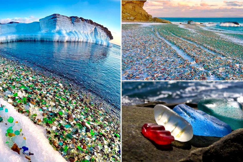 Бивше съветско депо за водка сега е един от най-цветните плажове в света