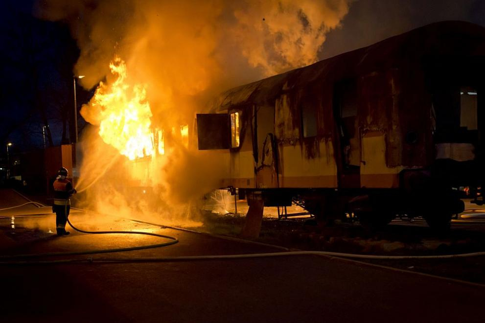 Товарен влак пламна в движение в Димитровград