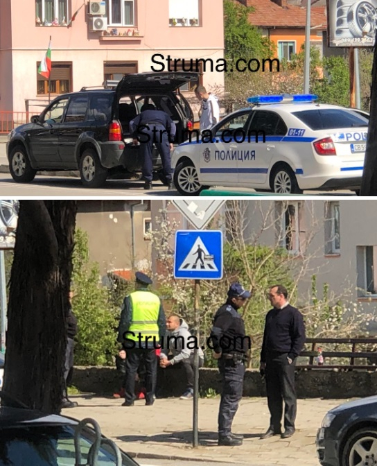 Екшън в Благоевград: Полицаи тарашат джип СНИМКИ