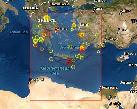 Ново земетресение люшна Крит