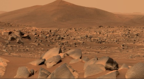 Метален детайл, стърчащ от скала на Марс, изуми мрежата СНИМКА