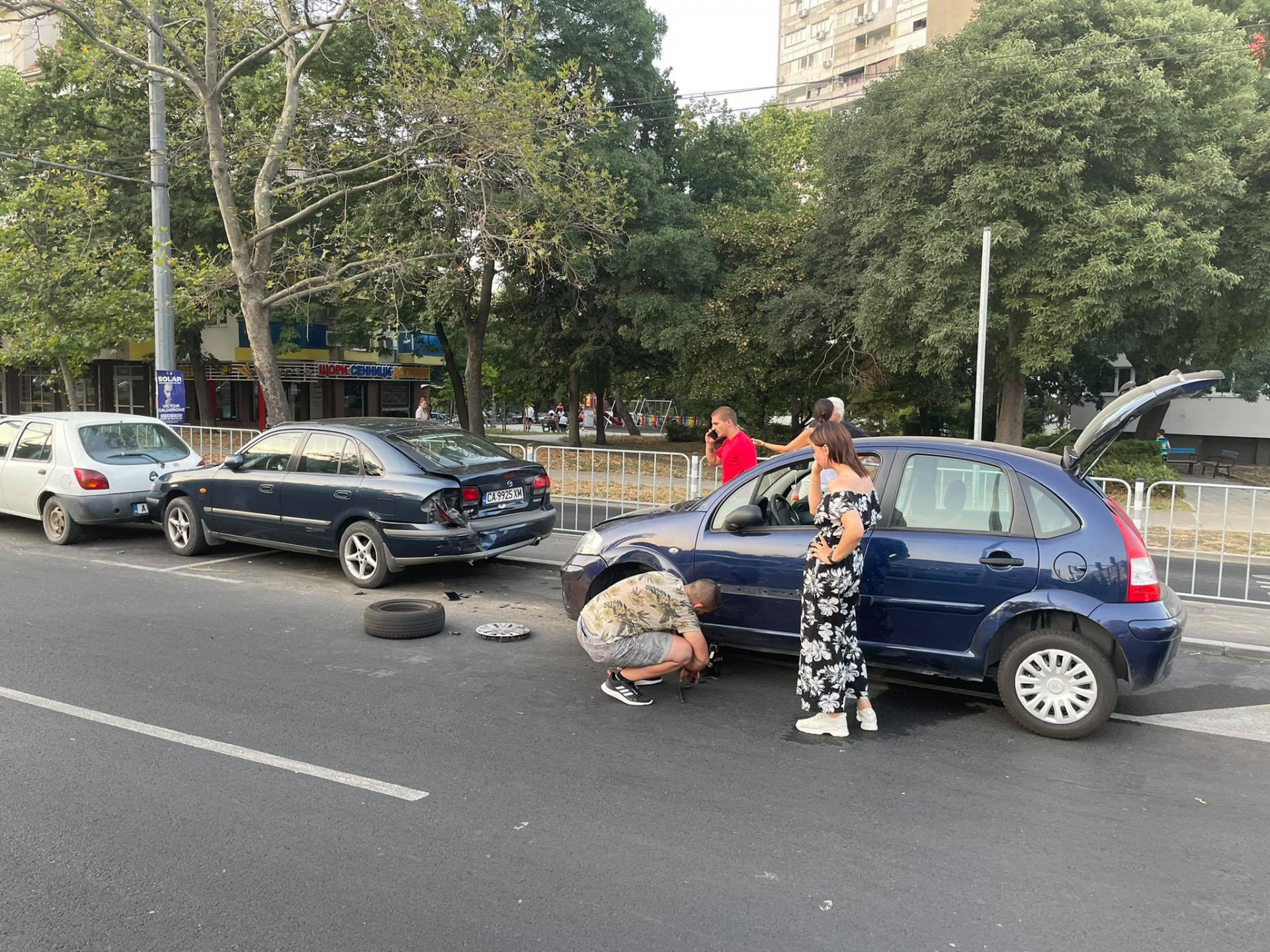 Адско верижно меле на пъпа на Бургас СНИМКИ