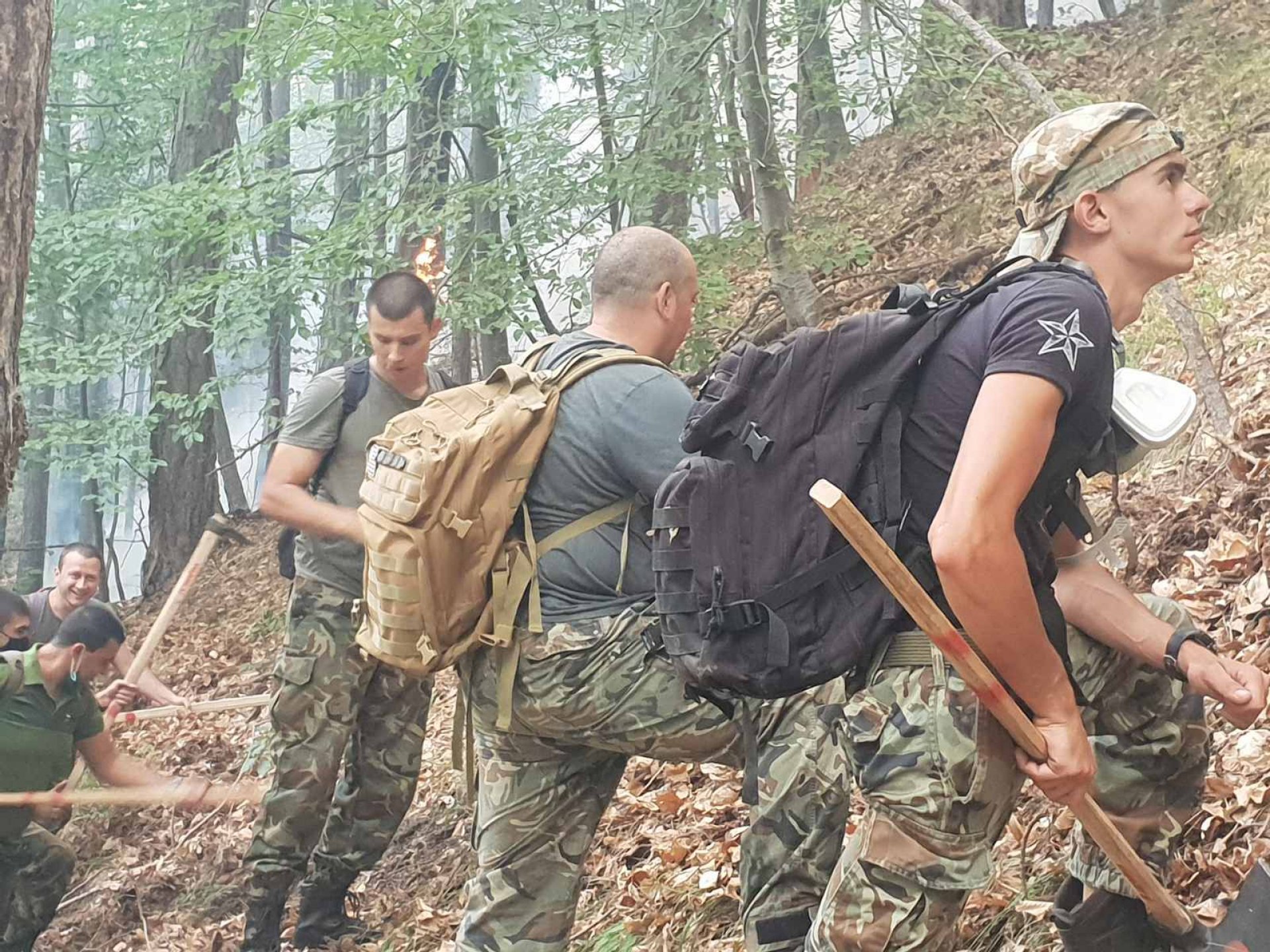 Показаха със СНИМКИ борбата с пожара в с. Югово 