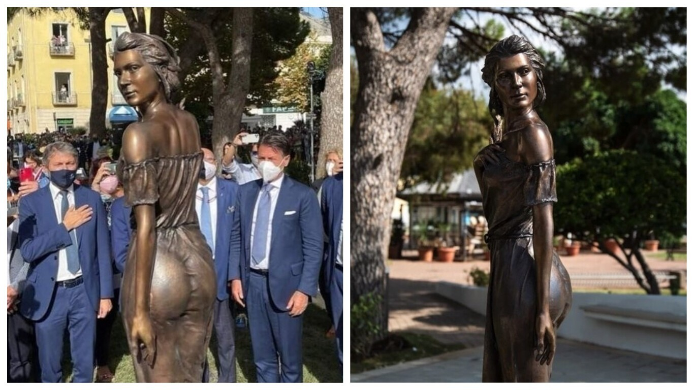 Изключително сексуална статуя разбуни Италия ВИДЕО