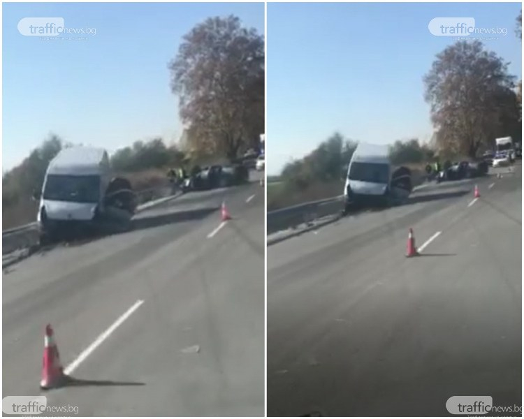 Страшно меле с мощно BMW на пътя Пазарджик - Пловдив ВИДЕО