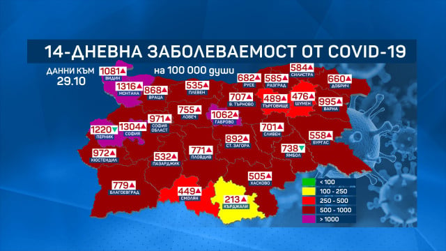 Става все по-зле! Заболеваемостта удари нови върхове КАРТА