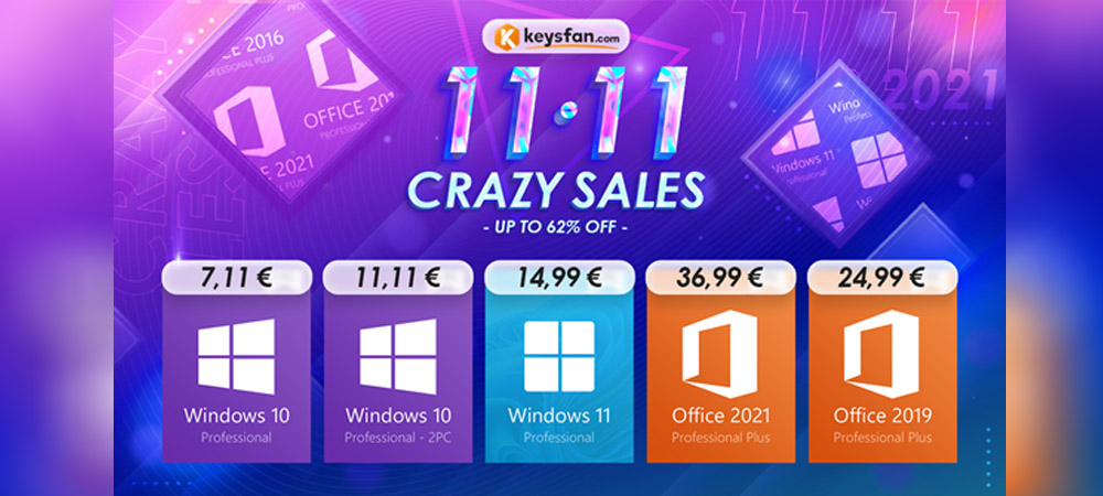 Вземете най-евтиния Windows 10 за 7,11 € от Keysfan’s Double 11 Sales