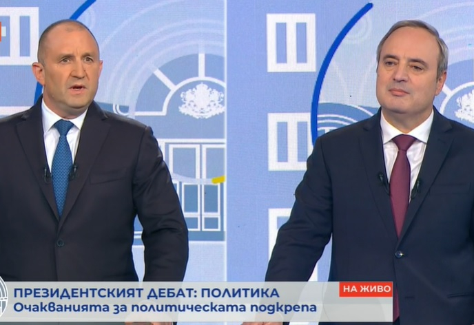 Герджиков захапа здраво Радев на първия дебат, а президентът заговори за нова партия ВИДЕО
