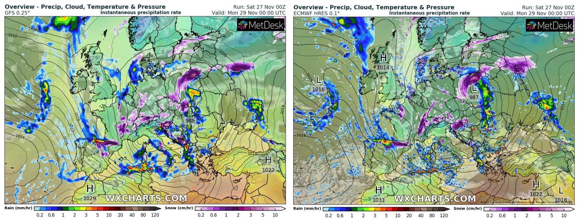 Meteo Balkans: Серия от циклони идат към България, сняг ще вали през... КАРТИ