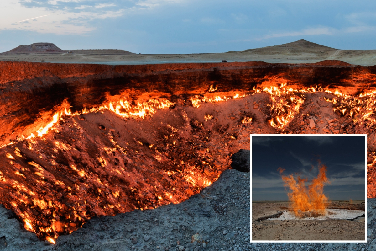 Портите на ада в Туркменистан: Пожарът, който гори от половин век СНИМКИ