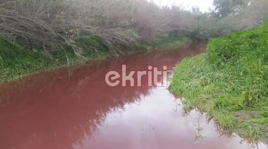 Паника! Река потече с червени води, мирише на кръв СНИМКИ