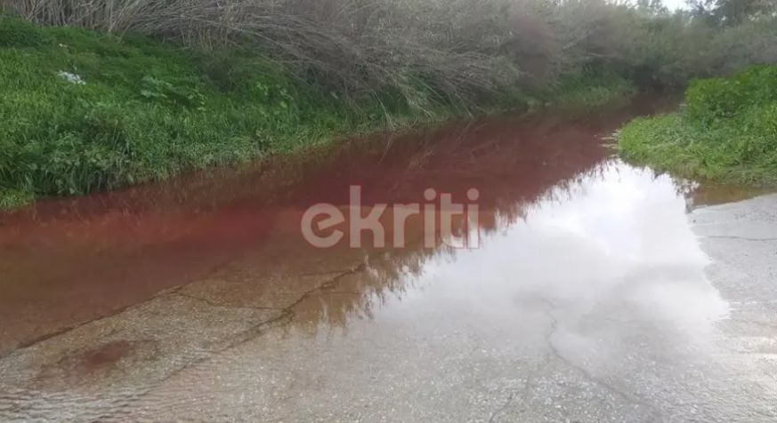 Паника! Река потече с червени води, мирише на кръв СНИМКИ