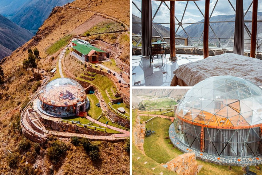 Уникален хотел със стъклен купол: Спане под звездите в страната на инките