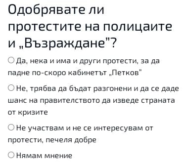 Проучване показва готовността да бъде свален кабинетът "Петков" с протести ТАБЛИЦА