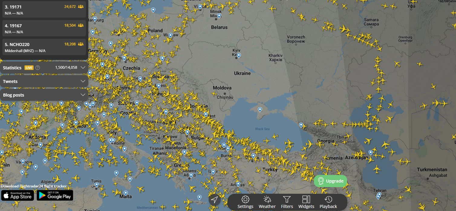 В небето над България отново е страшно след руската атака в Украйна СНИМКА