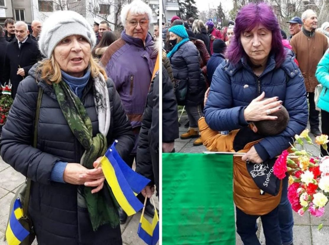 Грозни сцени в Бургас, жена с украинско знаме нападна дете на русофилка ВИДЕО