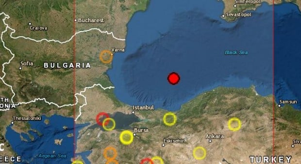 От последните минути: Силно земетресение в Черно море, усетено е във Варна и Бургас! КАРТА