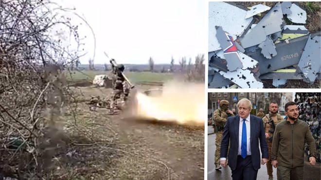 С новите оръжия от Борис Джонсън: Украински войници свалиха руски дрон ВИДЕО