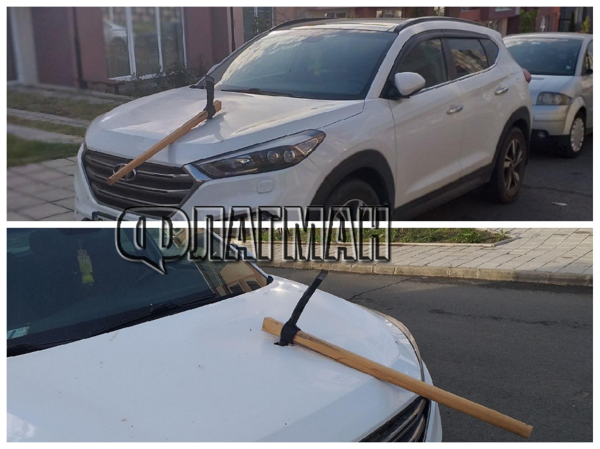 Потрес в Бургас: Забиха кирка в колата на украинска майка с деца 