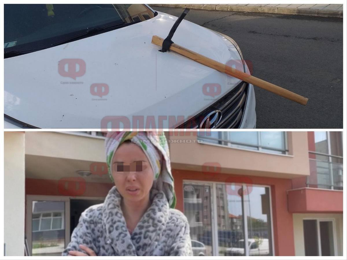 Психопат забил кирка в колата на украинска майка в Бургас 