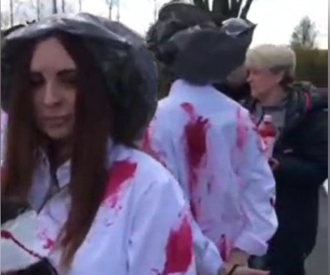 Зрелищно ВИДЕО с протестиращи украинки взриви нета