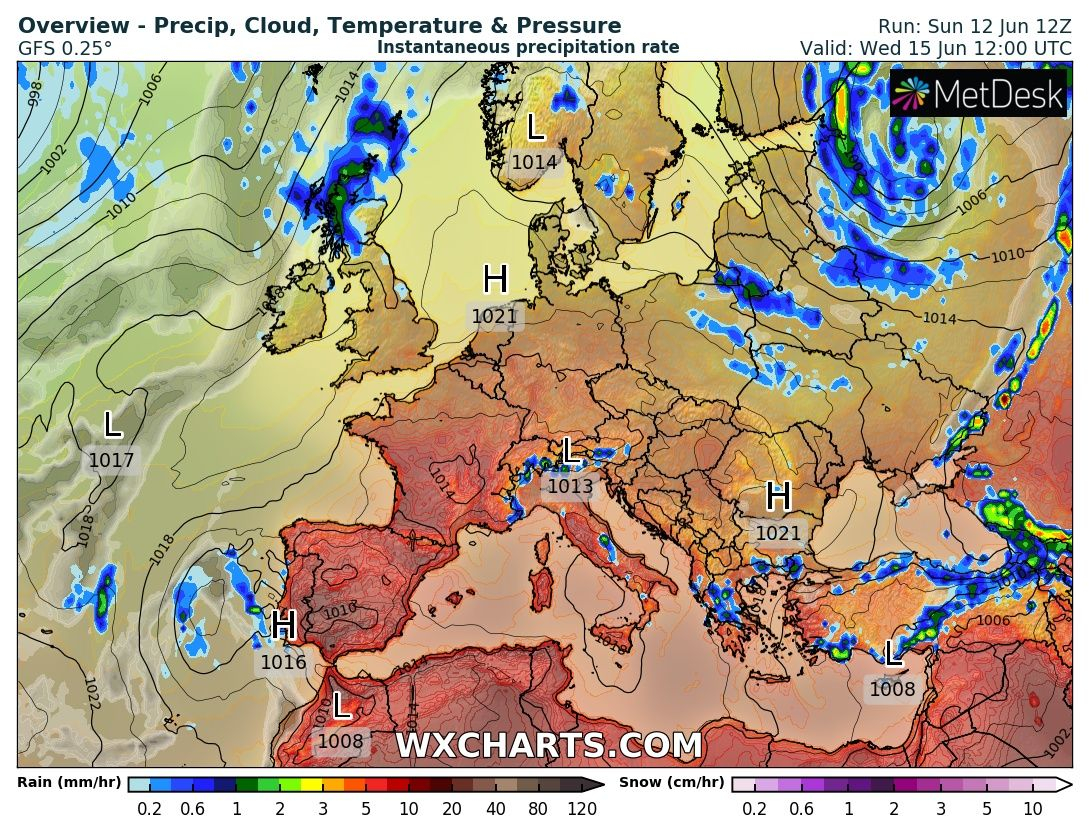 Meteo Balkans шашна със седмична прогноза: Дъждове и гръмотевици ще се редуват с... КАРТИ 