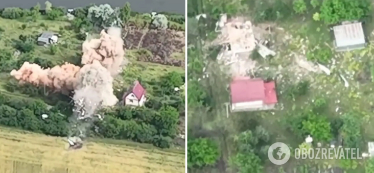 Украинските военни унищожиха руски щаб в Харковска област с един точен удар ВИДЕО