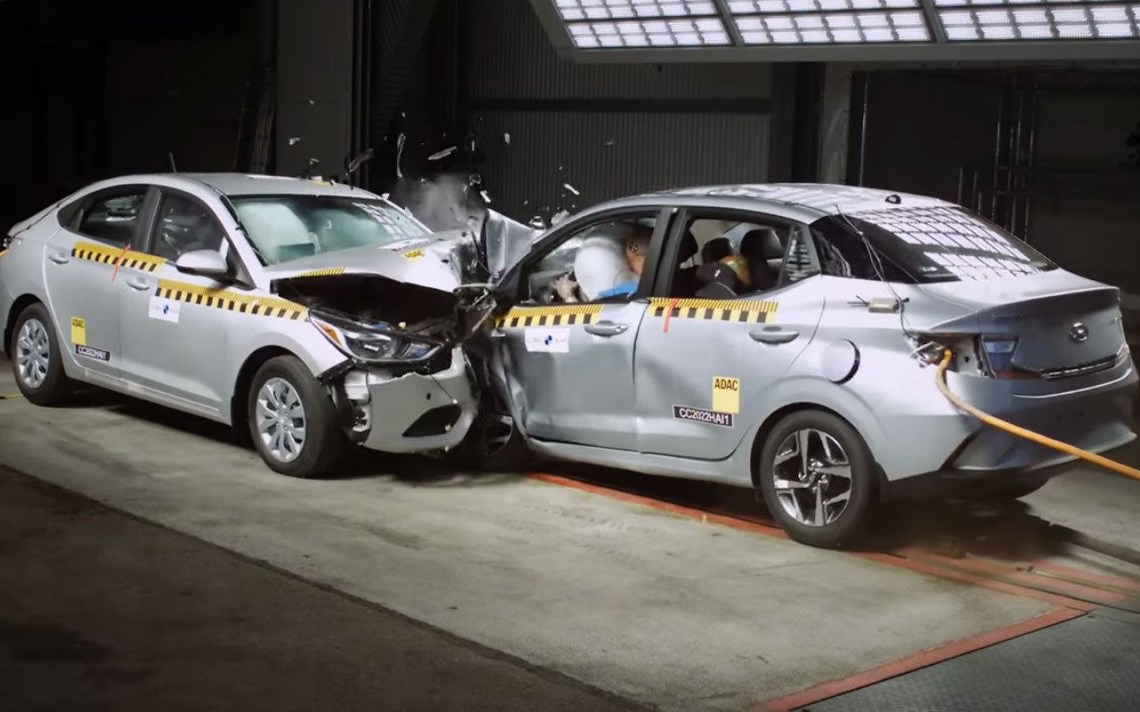 Краш тест на Hyundai Solaris от различни страни - резултатът е шокиращ ВИДЕО