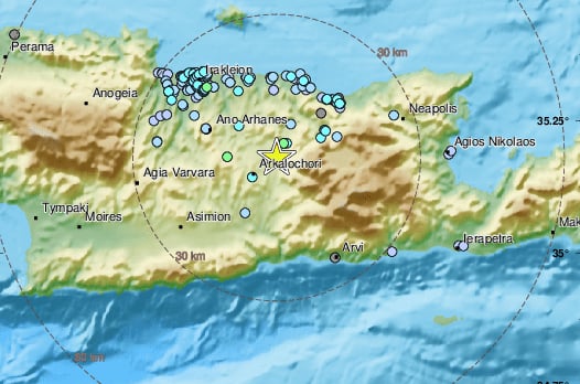 Силно земетресение удари остров Крит