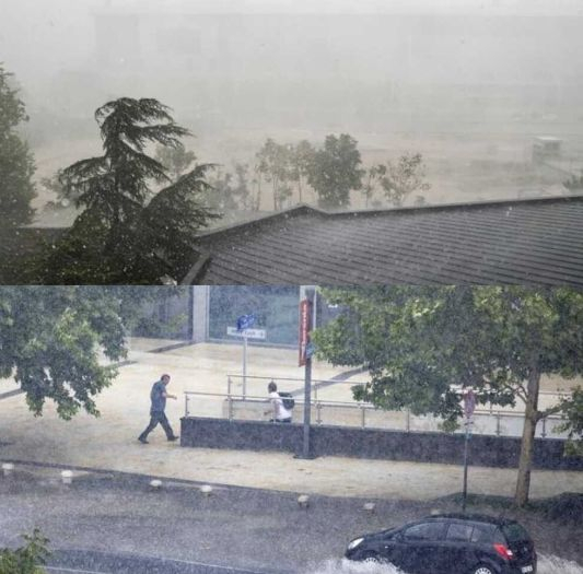 Свирепа буря връхлетя Анкара, помете всичко по пътя си ВИДЕО 