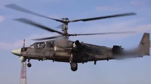 ВИДЕО от войната: Хеликоптери Ка-52 унищожават бронирани машини на ВСУ с мощен удар