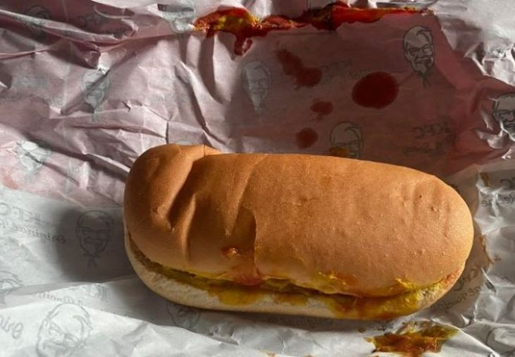 Възмутен тийнейджър: Този сандвич от KFC и гладно куче няма да го помирише СНИМКИ