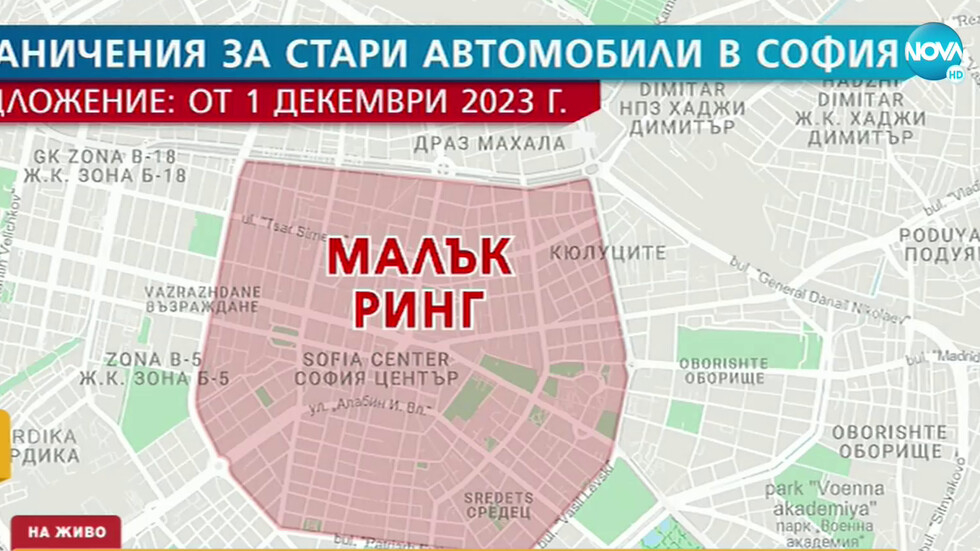 Окончателно: Въвеждат строгата забрана за влизане на стари коли в тези райони на София от... КАРТА