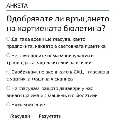 Горещ барометър: Народът се произнесе с право ли върнаха традиционните партии хартиената бюлетина 