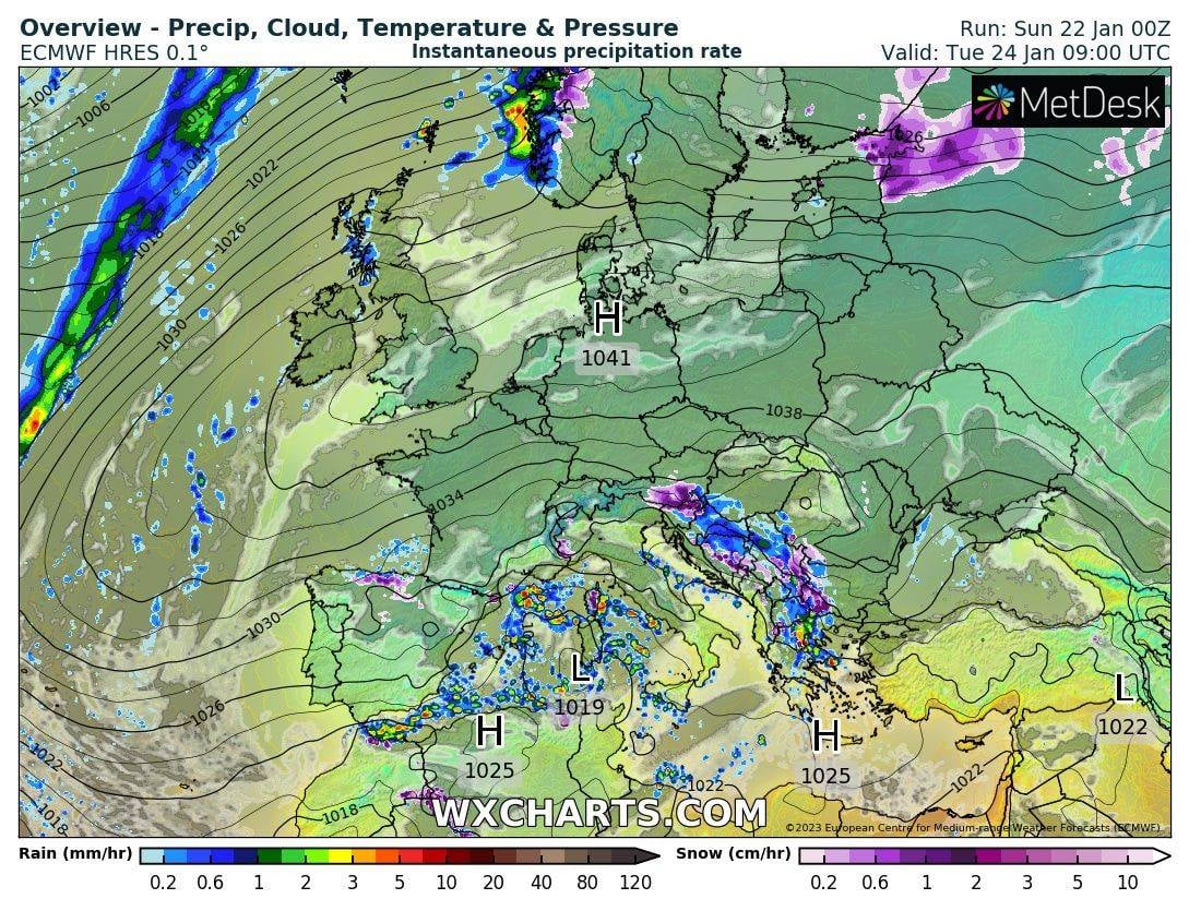 Снегът във вторник се отлага, неочаквано обявиха синоптиците от Meteo Balkans КАРТА