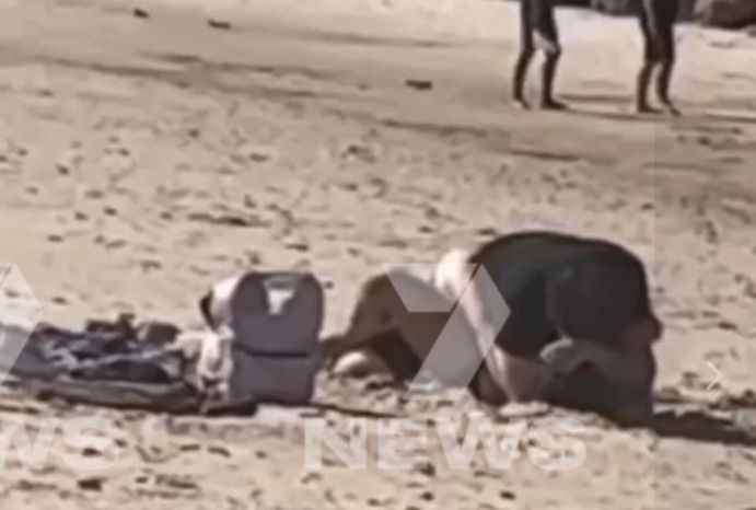 Разгонена двойка прави секс на плажа пред очите на деца и шокирани очевидци СНИМКИ 18+