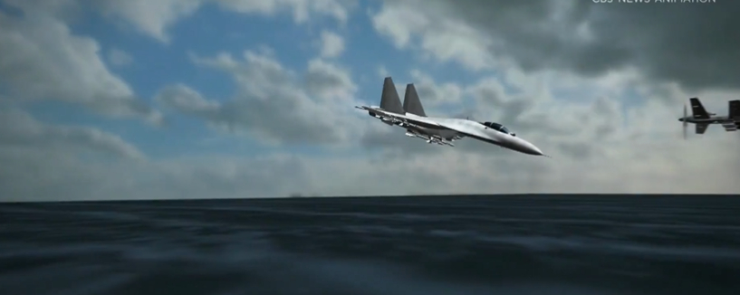 US канал показа как Су-27 е свалил американския дрон над Черно море
