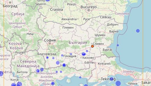 Земетресение люшна България 
