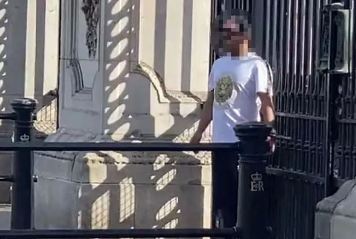 Мъж се закопча с белезници за Бъкингамския дворец, заплаши с нещо ужасно 