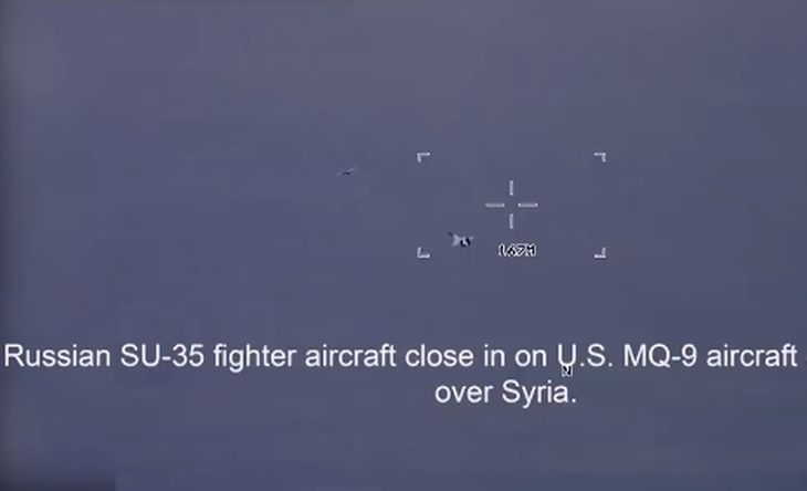 Пентагонът с ВИДЕО как руски Су-35 "тормози" MQ-9 Reaper на САЩ