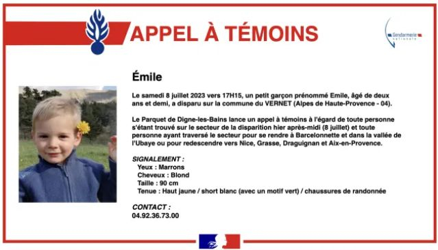 Паника във Франция: 2-г. Емил изчезна, всички го търсят