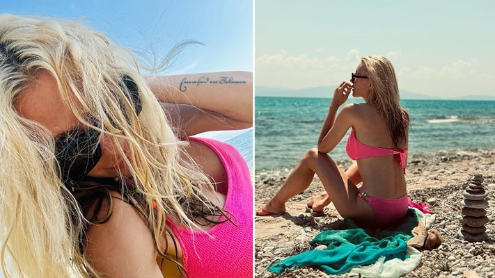 Полуголата Мария Игнатова се разчекна на плажа, горещи СНИМКИ 18+