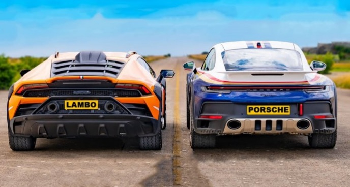 Porsche 911 Dakar срещу Lamborghini Huracan Sterrato, ето кой е по-бърз ВИДЕО