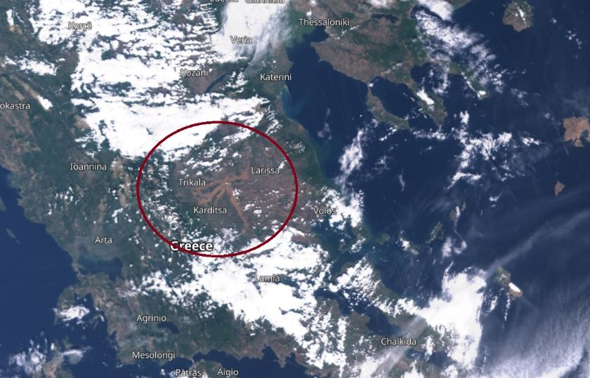 Шокиращи СНИМКИ от Космоса разкриват мащабите на трагедията в Гърция, най-страшното предстои 