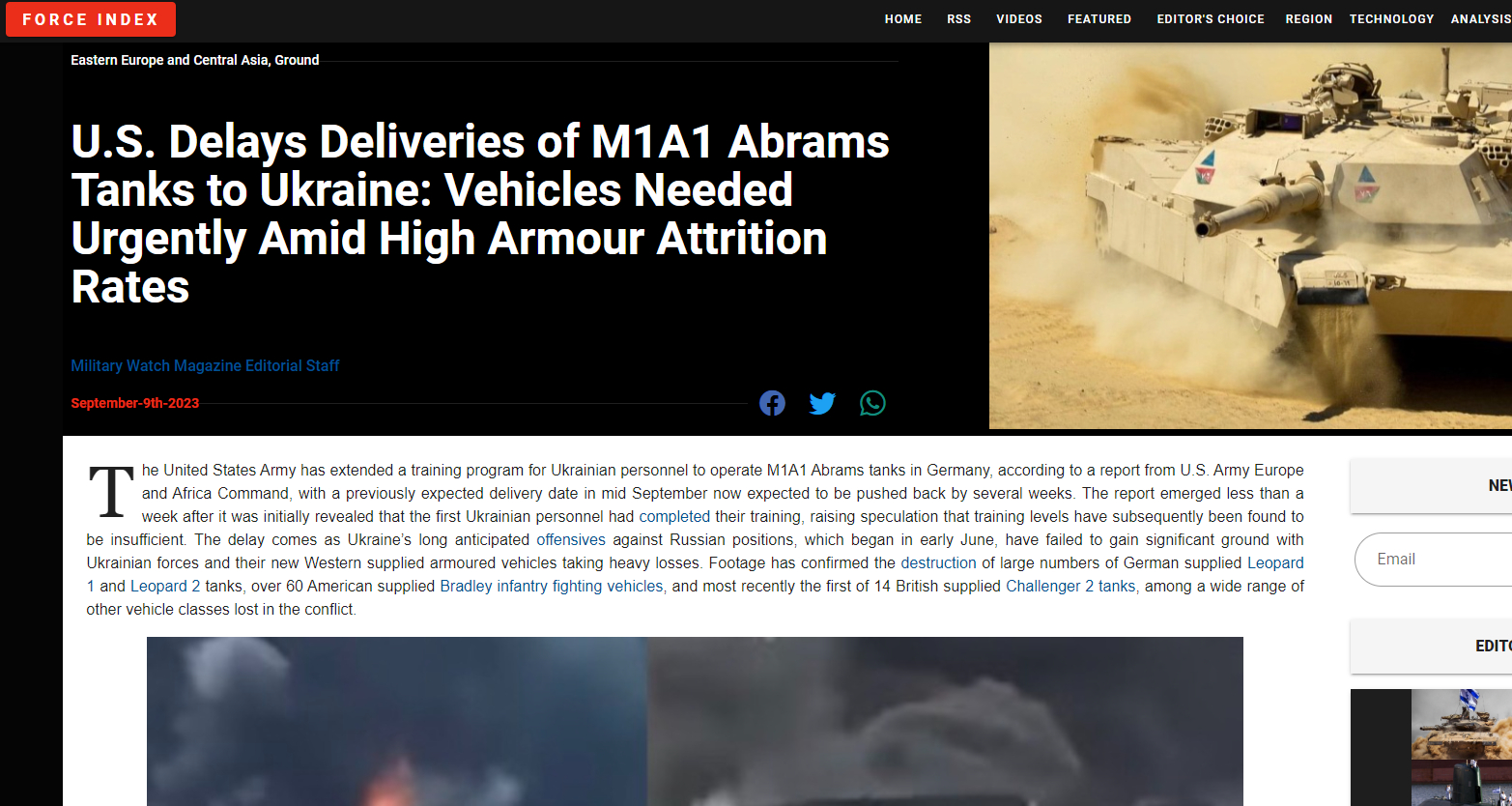 САЩ отлагат доставките на Abrams за Украйна, причината е ... 