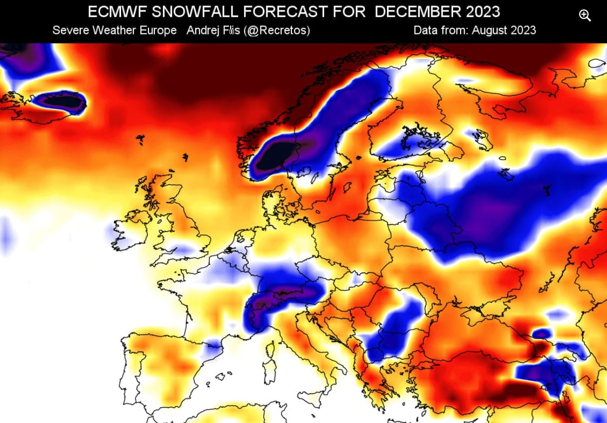 Метеоролозите вече знаят ще има ли сняг за Коледа ГРАФИКИ