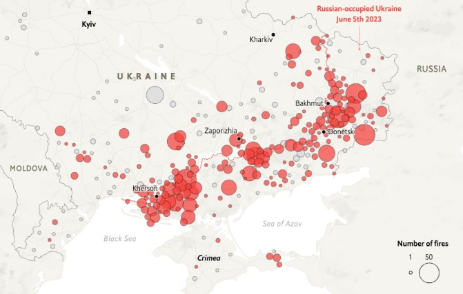 The Economist анализира бойните действия в Украйна със спътникова система и ето какво установи